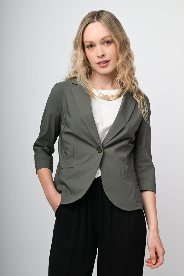 Blazer monopetto misto viscosa
