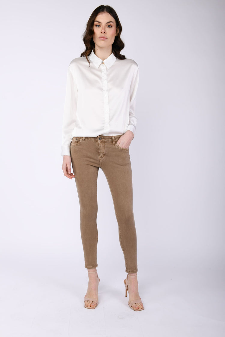 Pantaloni skinny in cotone stretch