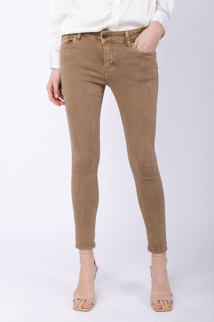 Pantaloni skinny in cotone stretch