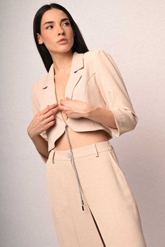 Bolero con laccio strass