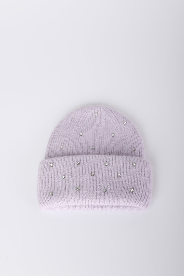 Berretto misto lana con strass
