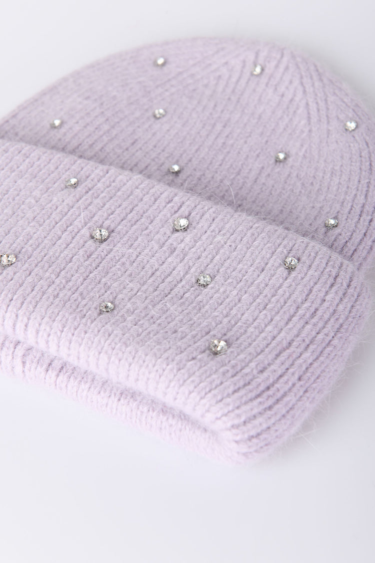 Berretto misto lana con strass