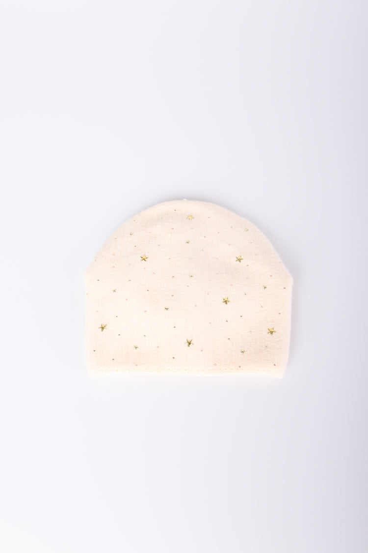 Berretto con stelle e strass