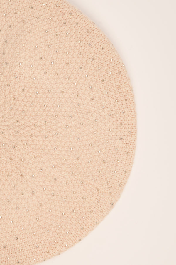Basco con strass beige
