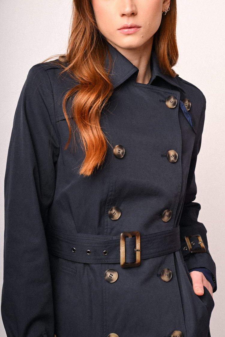 Trench basic doppiopetto con cintura
