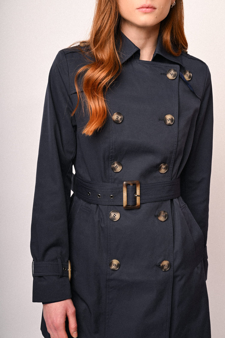 Trench basic doppiopetto con cintura