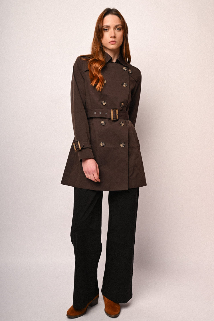 Trench basic doppiopetto con cintura