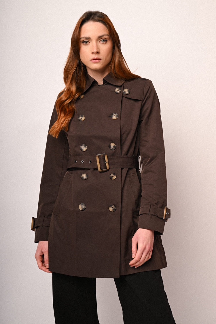 Trench basic doppiopetto con cintura