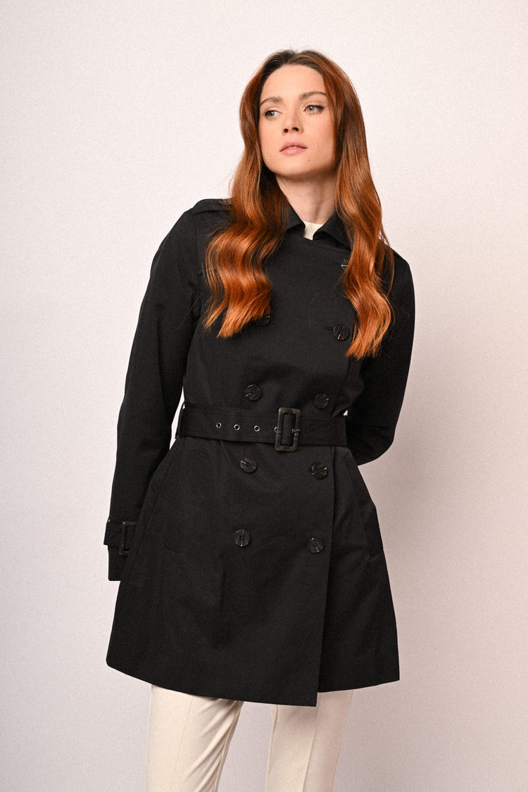 Trench basic doppiopetto con cintura