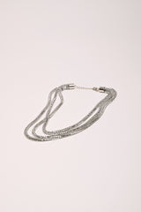 Collana a tre fili con strass