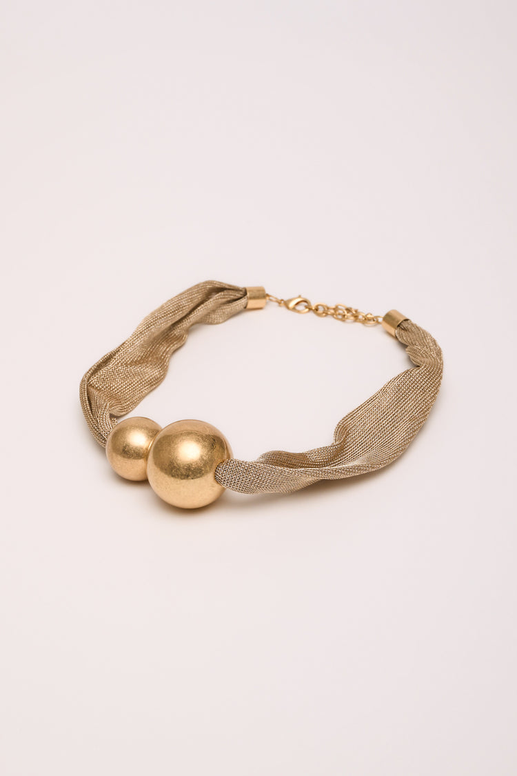 Collana in mesh con sfere