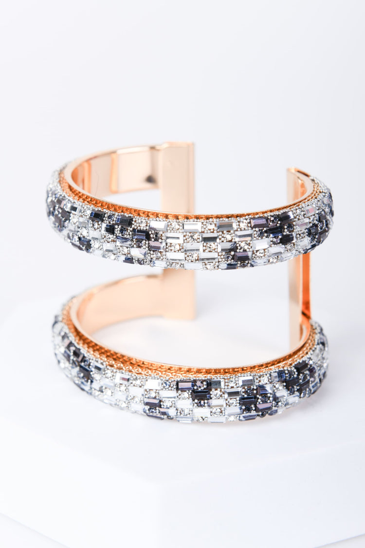 Bracciale rigido con strass