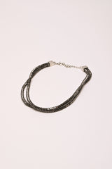 Collana a doppio filo con strass