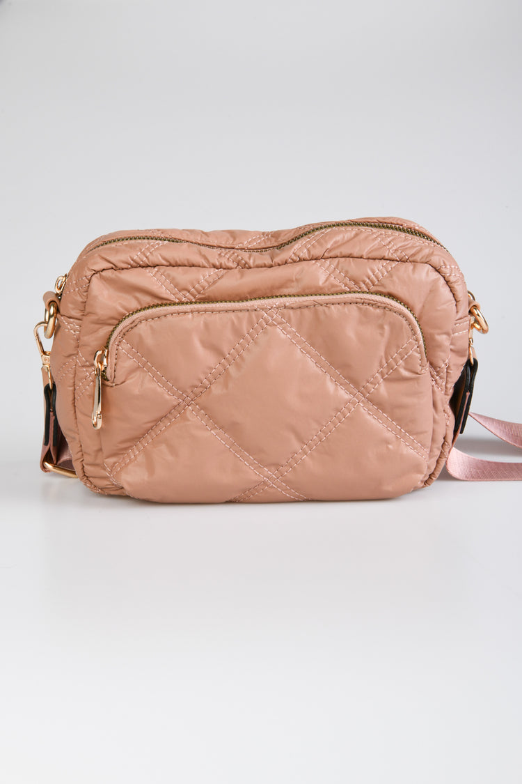 Borsa in nylon trapuntato e imbottito