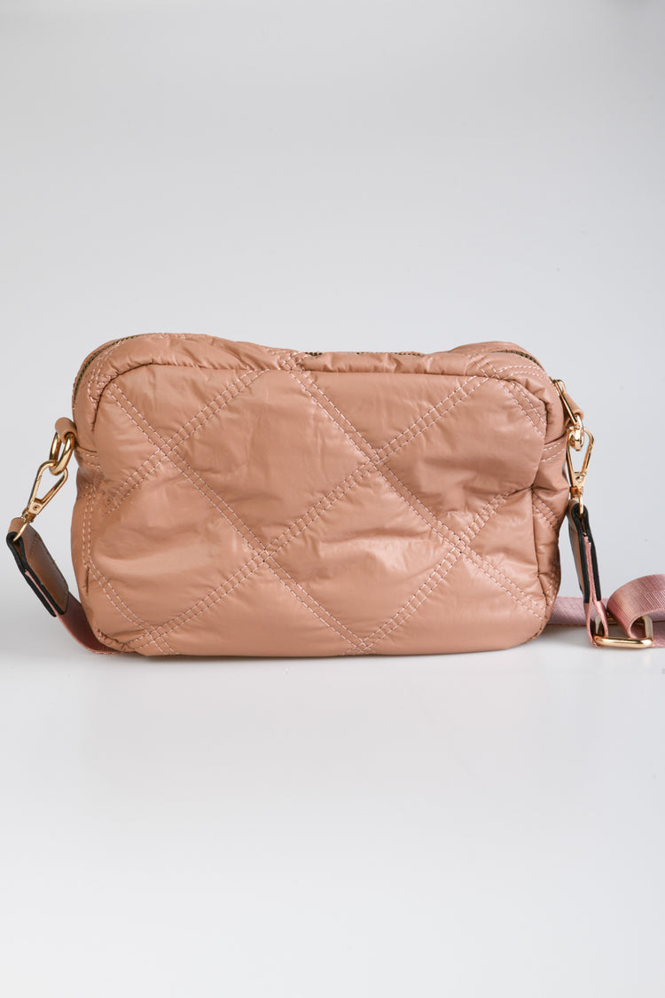 Borsa in nylon trapuntato e imbottito