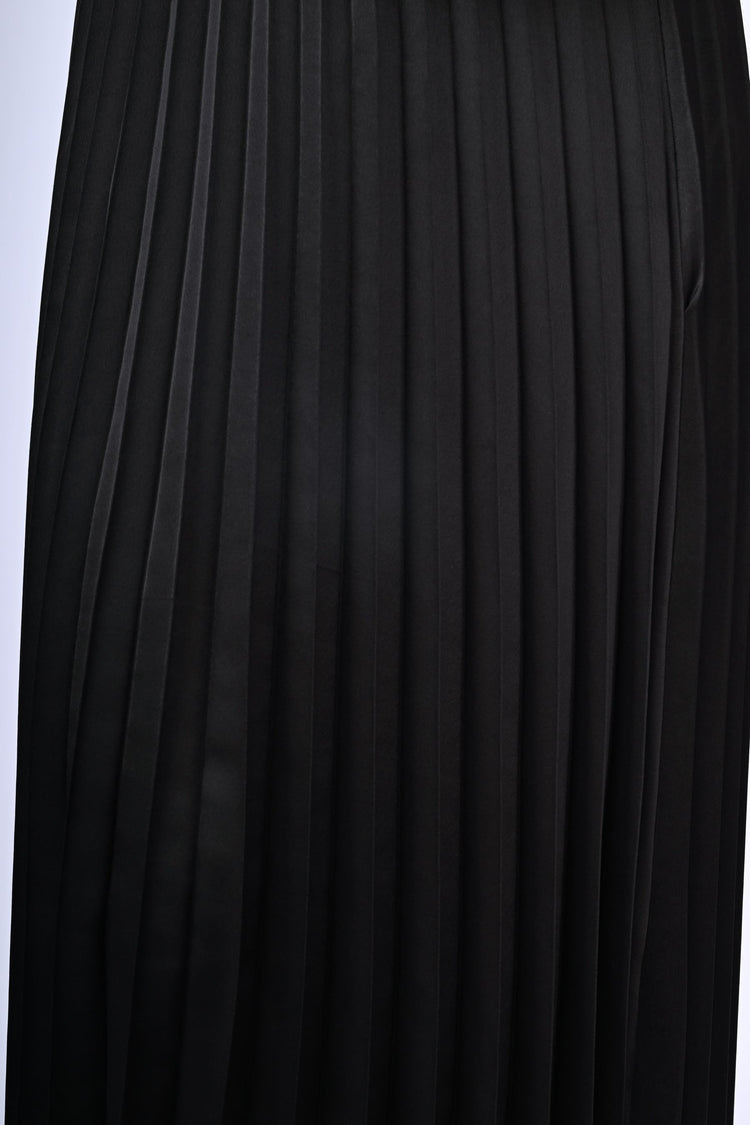 Gonna midi in raso plissé