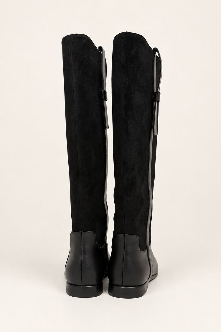 Stivale alto in velour