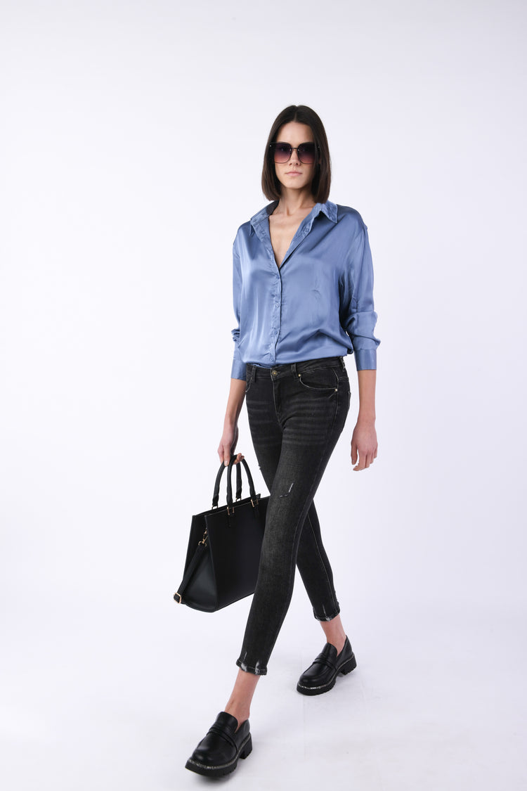 Jeans skinny con strappi