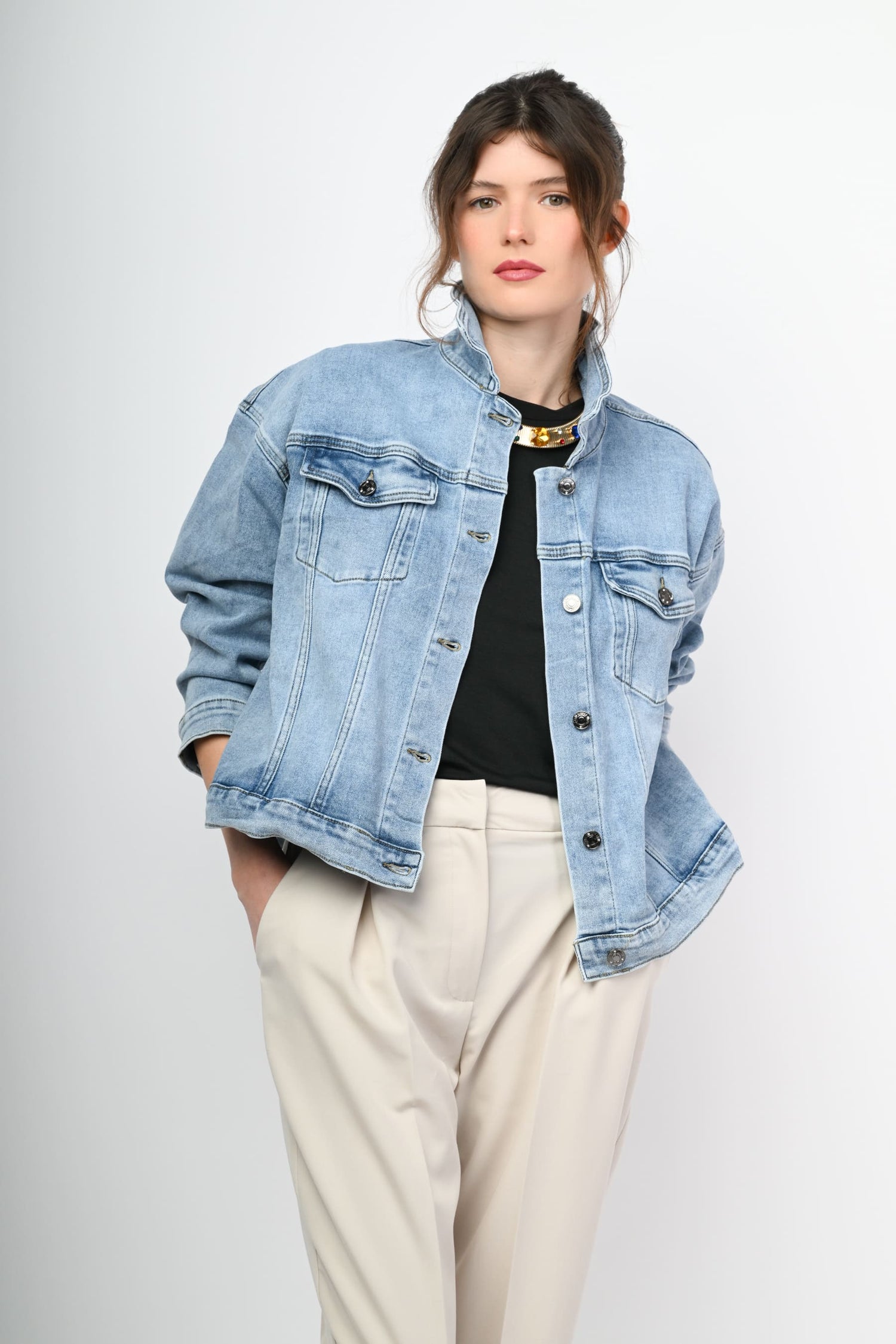 Giacca boxy-fit in denim – Nunalie