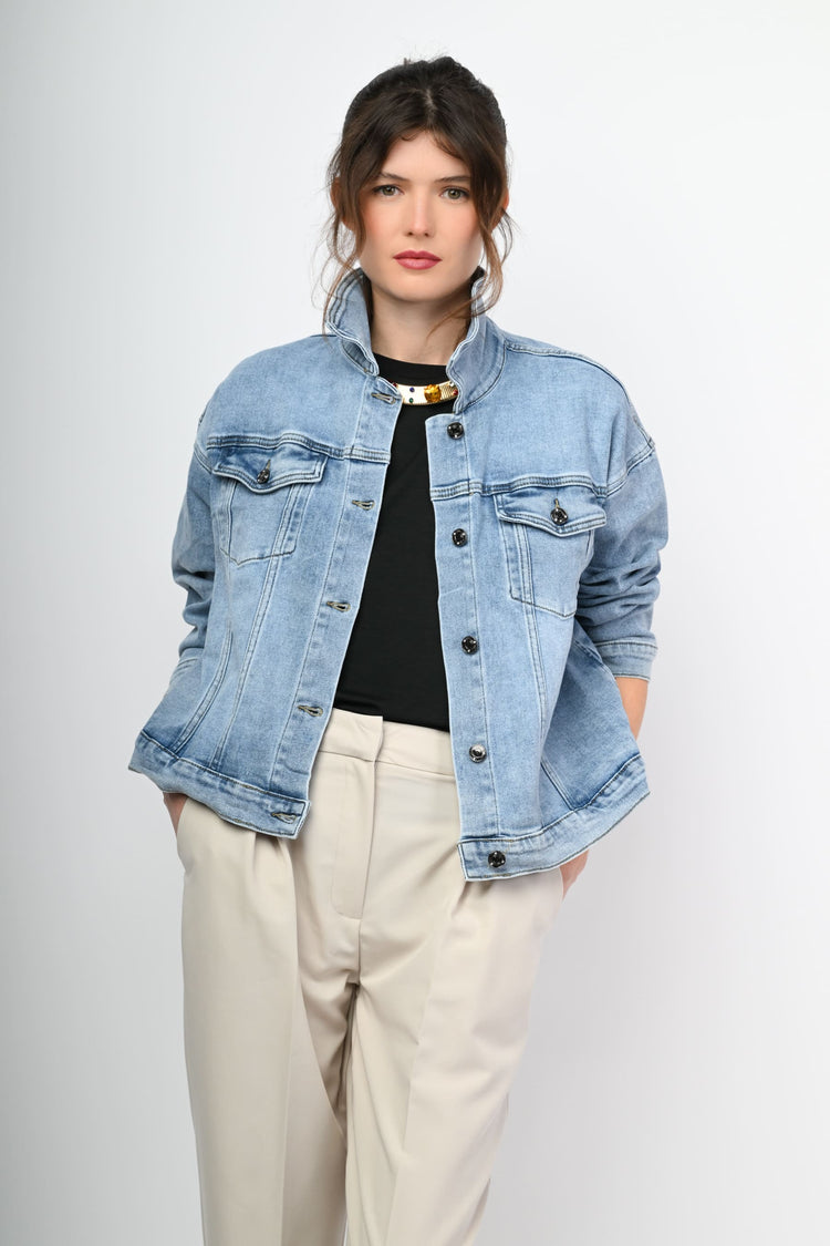 Giacca boxy-fit in denim