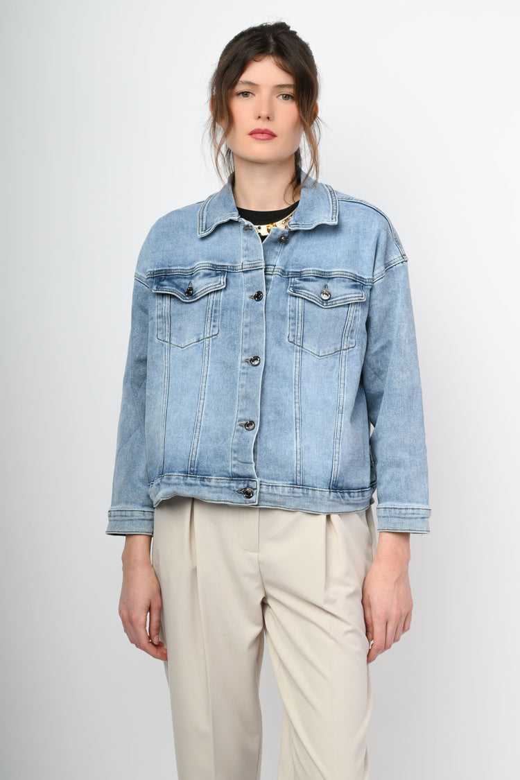 Giacca boxy-fit in denim