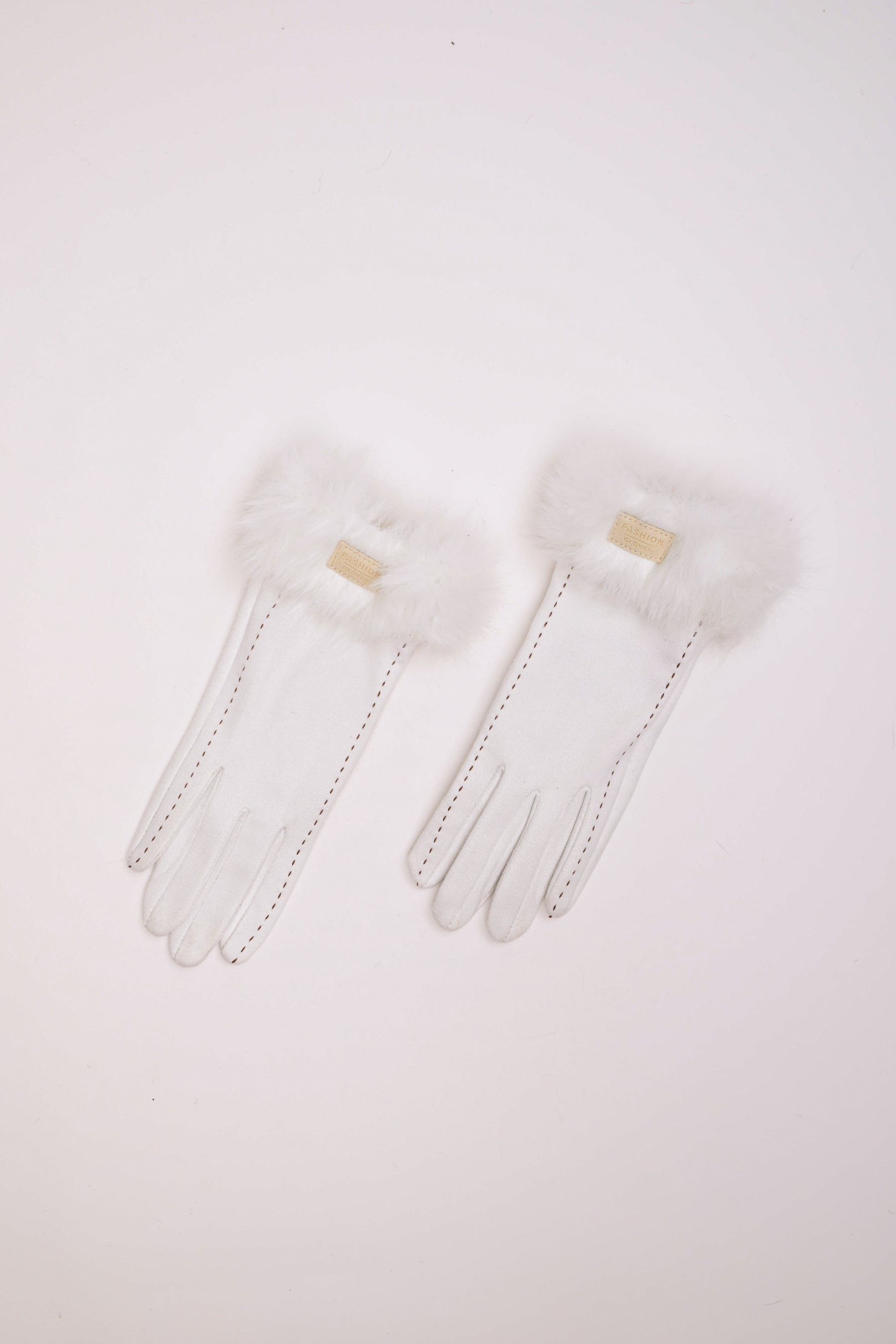 Guanti con polsini in faux fur