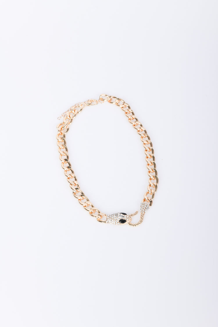 Collana con pendente serpente