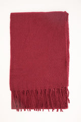 Sciarpa glitter con frange bordeaux