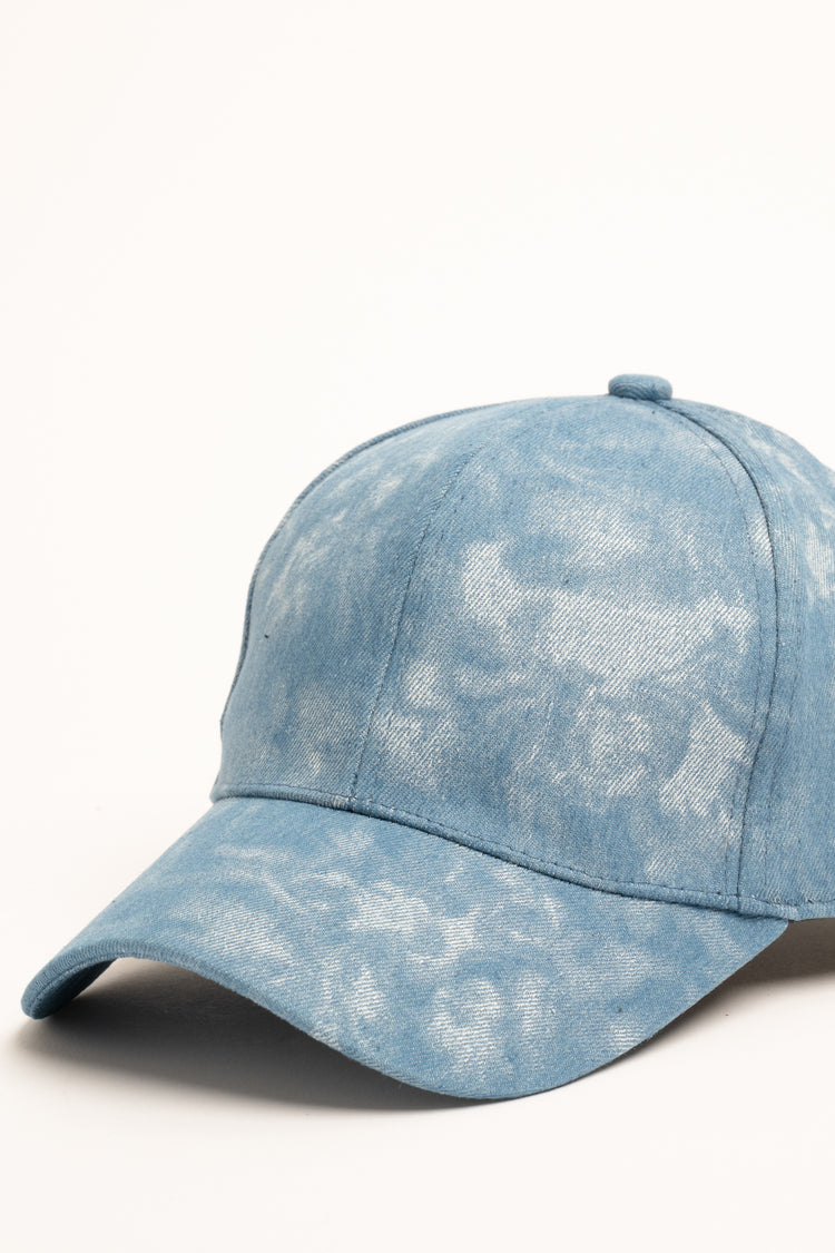Cappello visiera denim strass