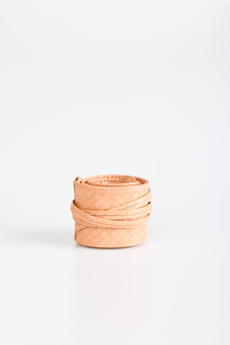 Fusciacca in similpelle effetto intreccio