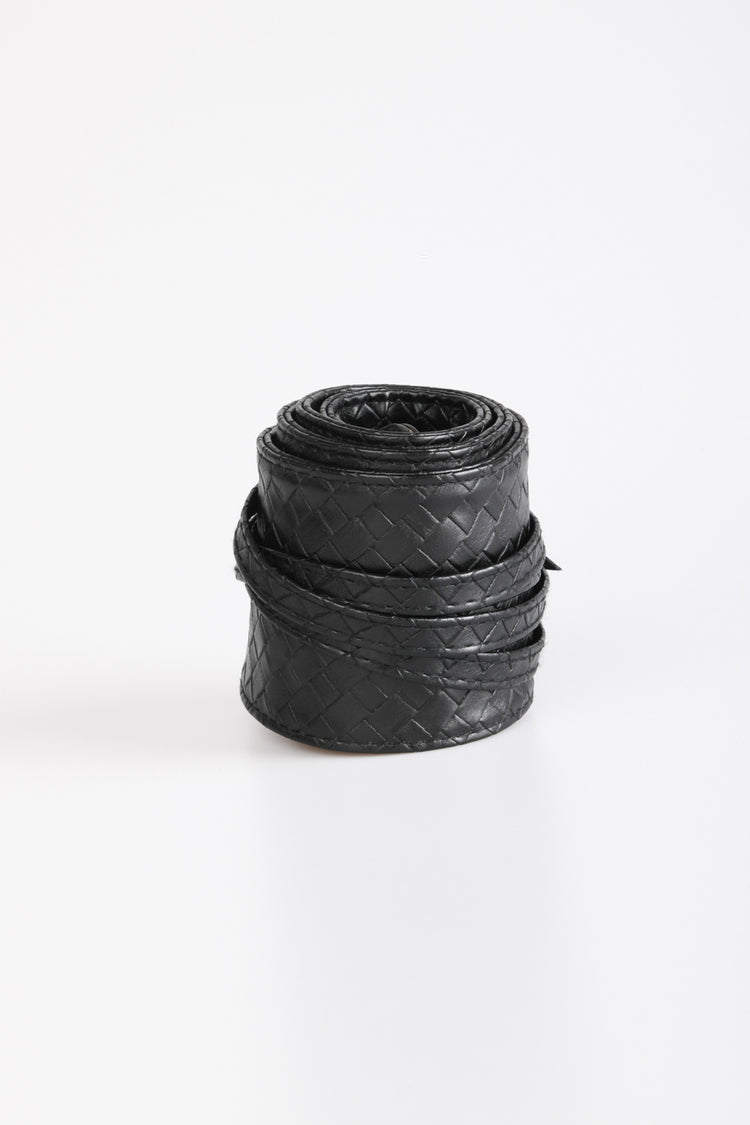 Fusciacca in similpelle effetto intreccio