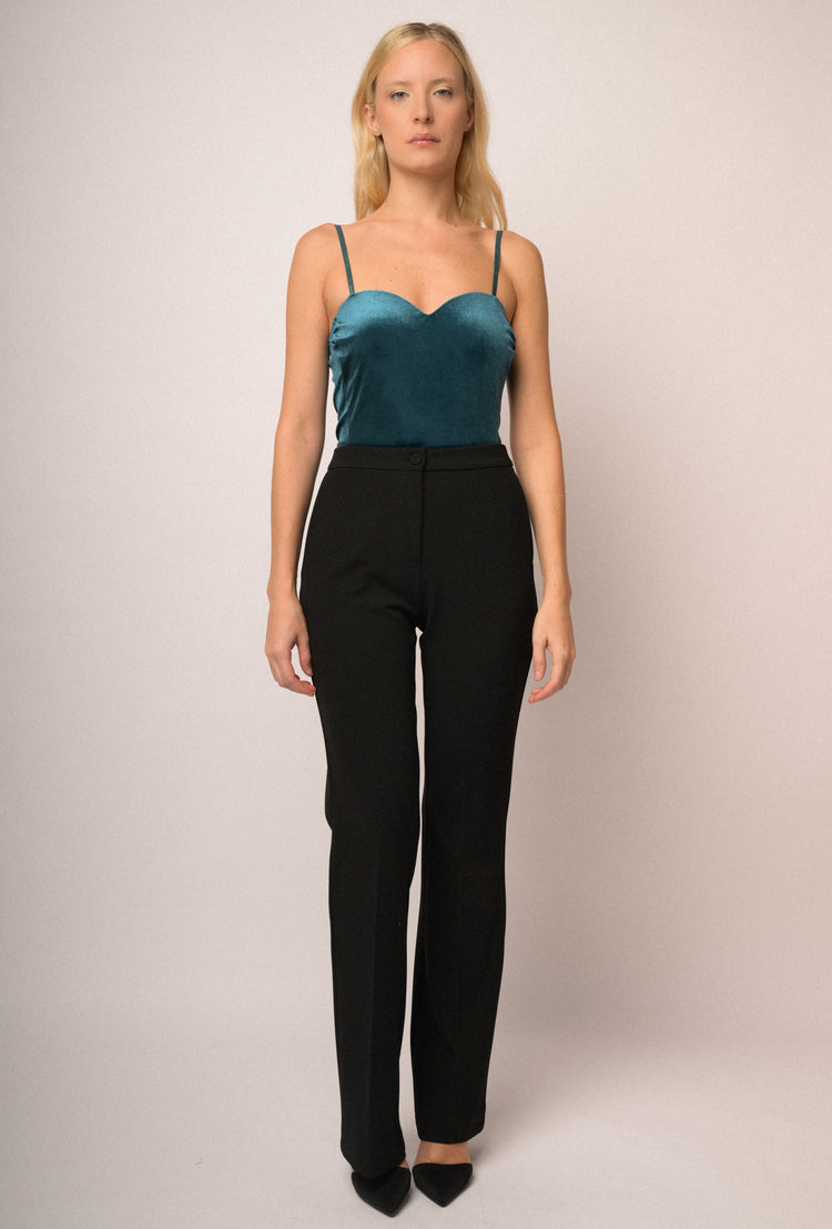 Body velour con coppe