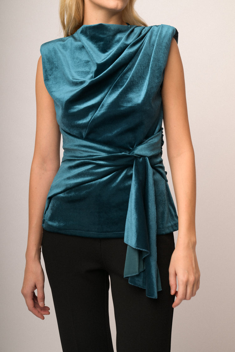 Maglia con nodo velour