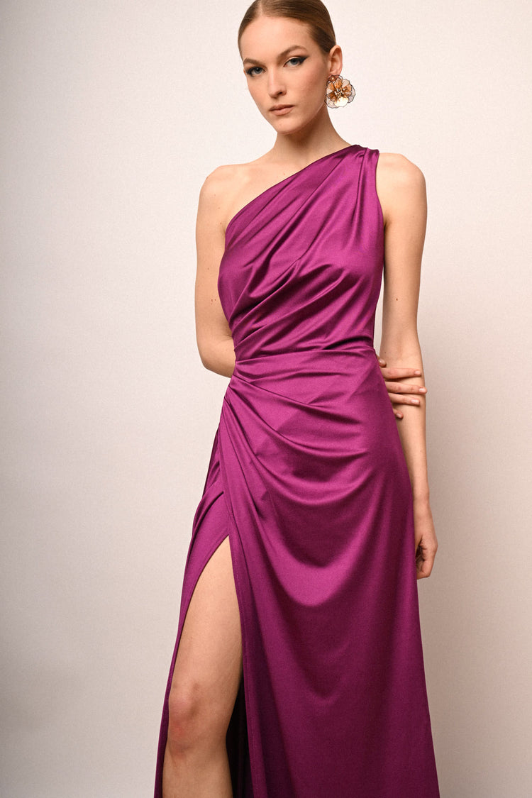 Abito lungo monospalla