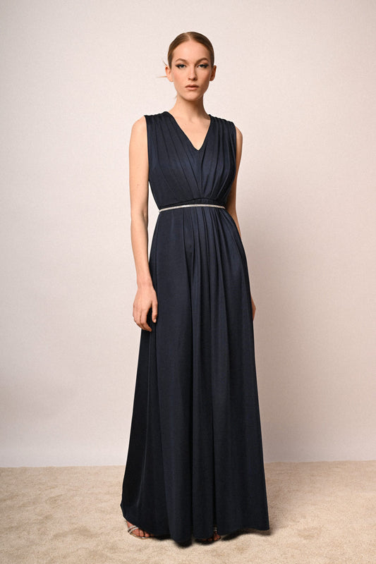 Abito lungo scollatura profonda