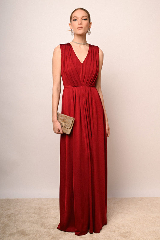 Abito lungo scollatura profonda