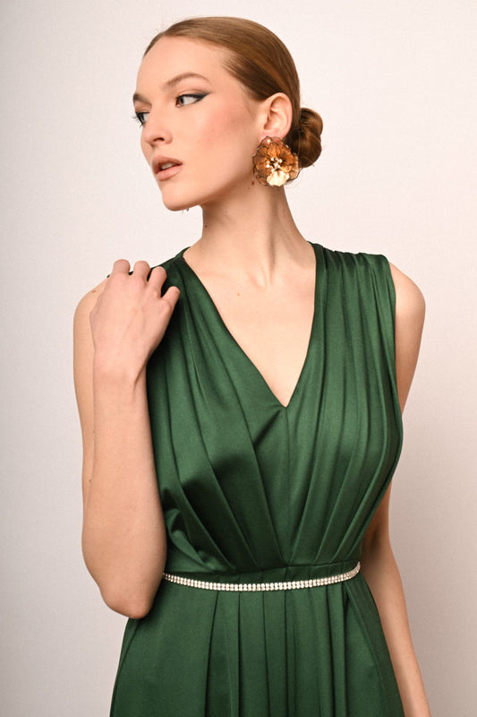 Abito lungo scollatura profonda