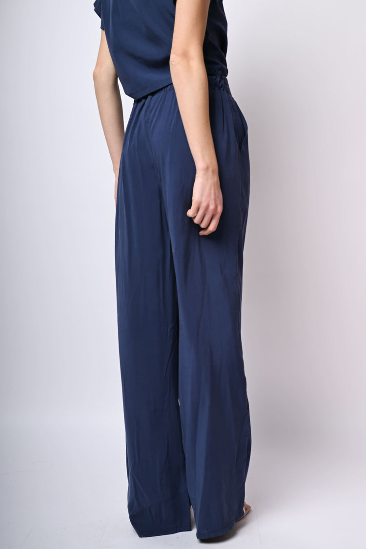 Pantaloni palazzo misto viscosa