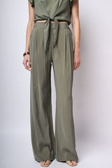 Pantaloni palazzo misto viscosa