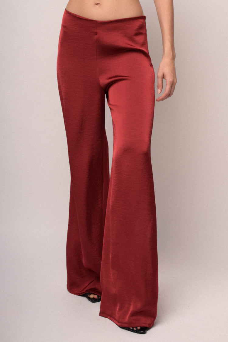 Pantaloni palazzo laminato