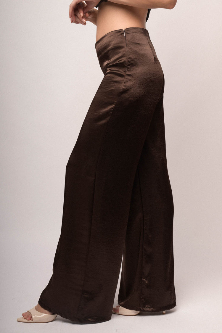 Pantaloni palazzo laminato