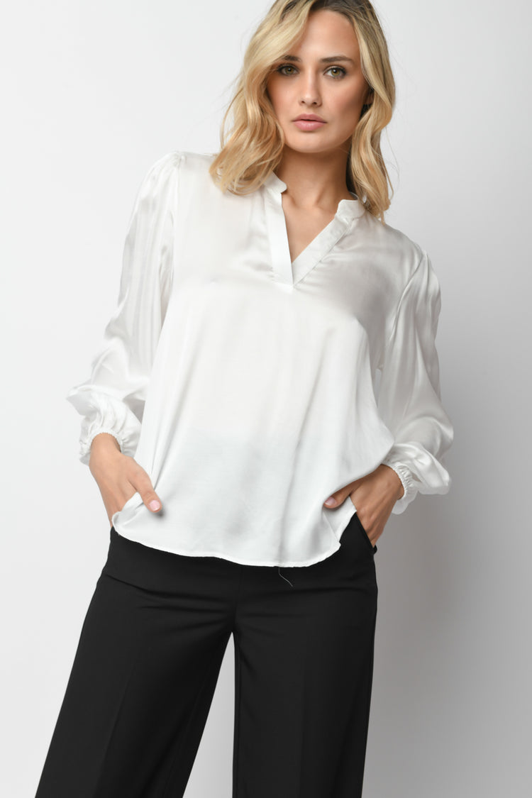 Blusa in raso di viscosa