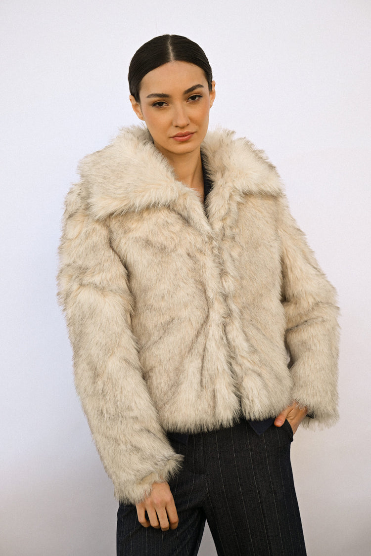 Giacca in faux fur