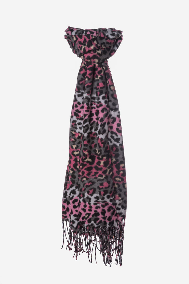 Sciarpa con motivo leopardato