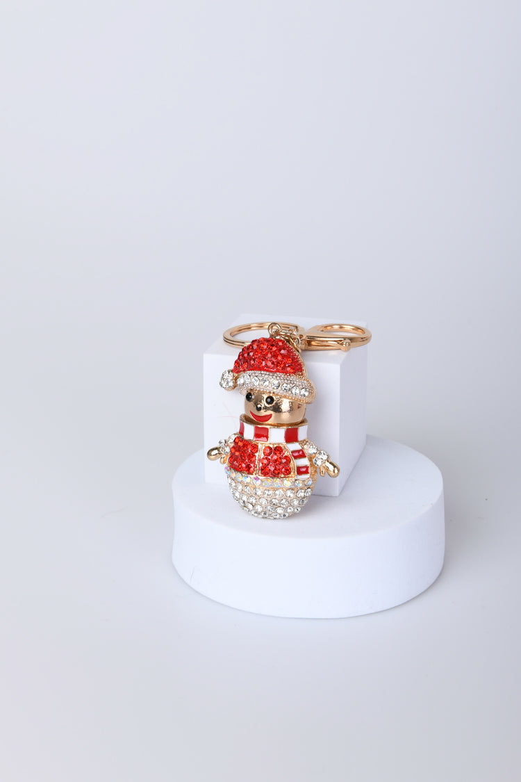 Portachiavi con pupazzo di neve