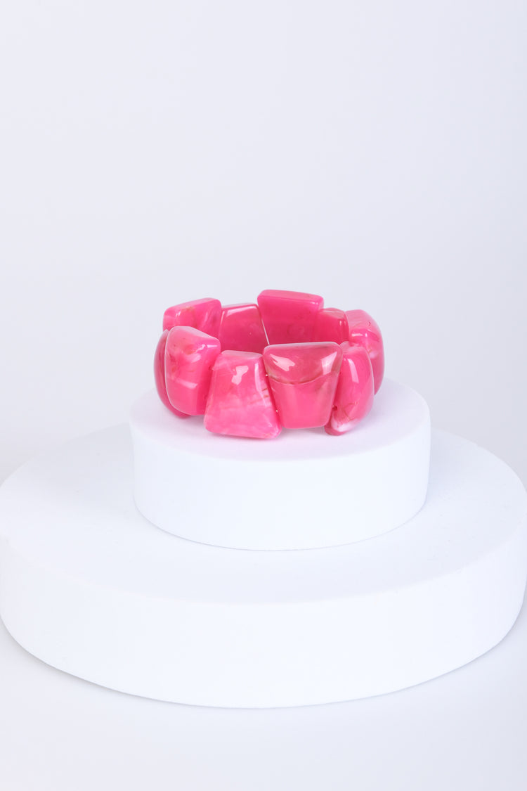 Bracciale elastico in resina smaltata