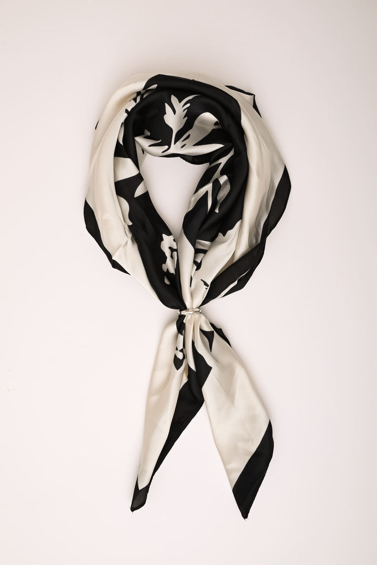 Foulard a stampa floreale
