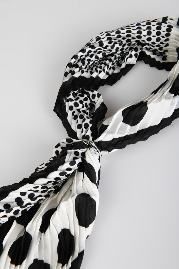 Foulard plissé a pois