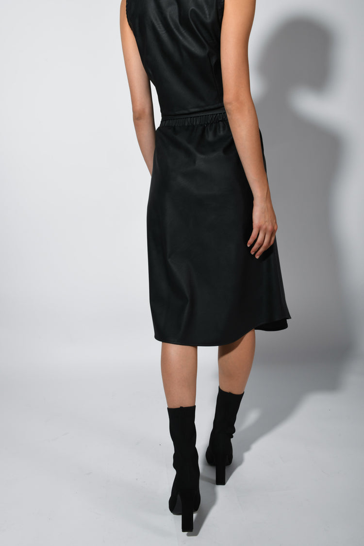 Gonna in similpelle con cintura