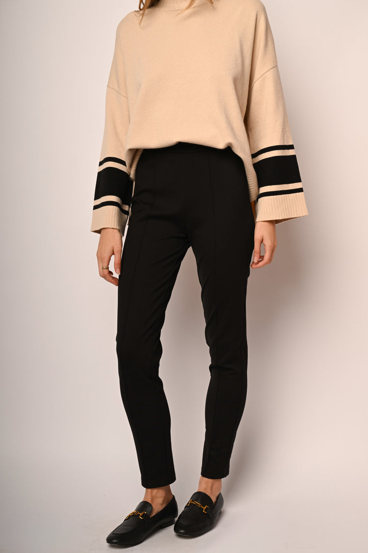 Leggings misto viscosa con impuntura